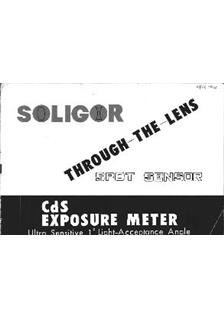 Soligor Sensor Spot manual. Camera Instructions.